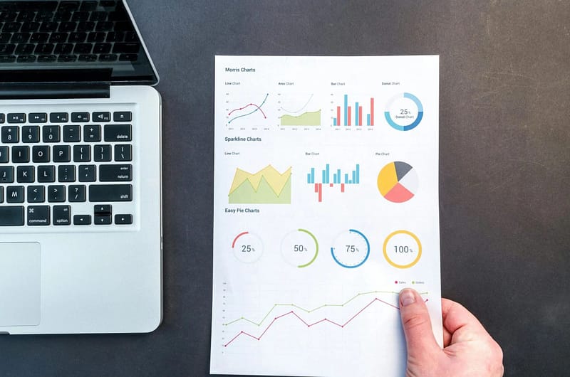 A Analysis graph paper with laptop